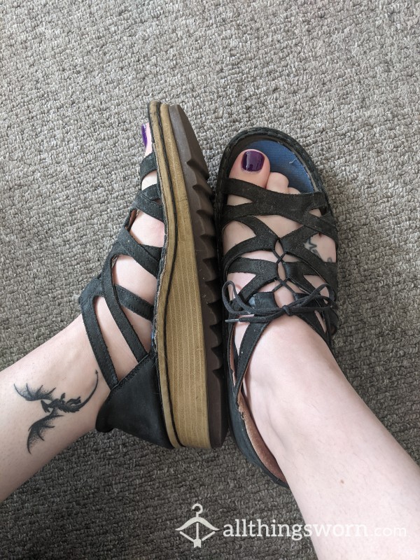 Black Naot Strappy Sandals