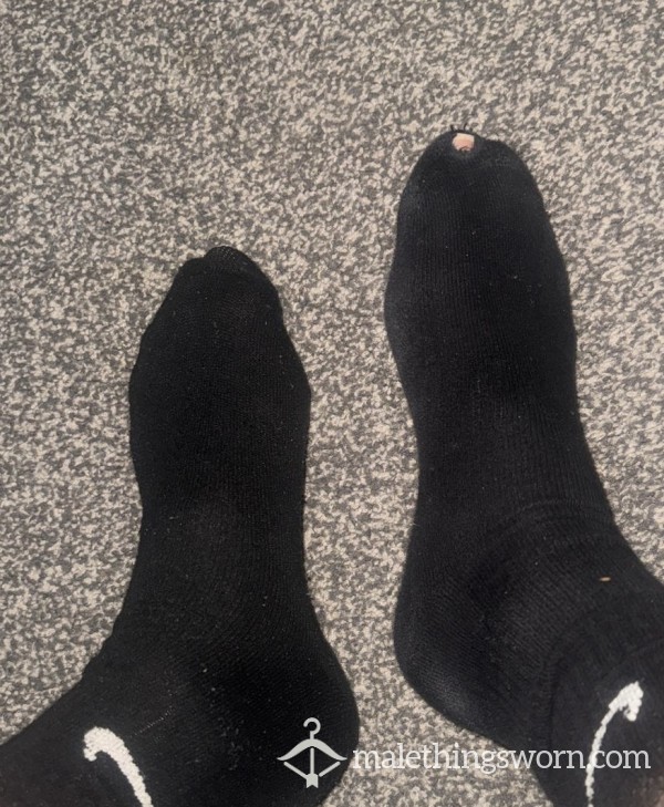 Black Nike Socks - Ripped