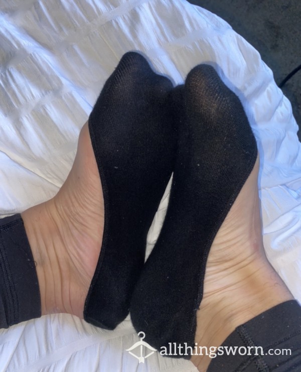 Black No Show Ped Socks
