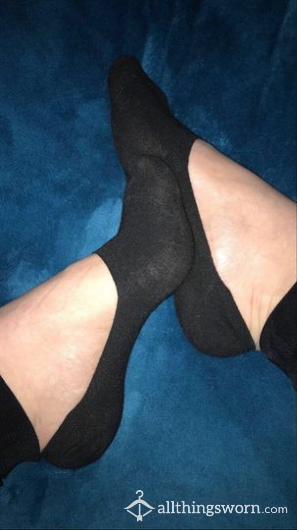 Black No-Show Socks Size 9