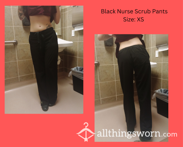 Black Nurse Scrub Pants photo
