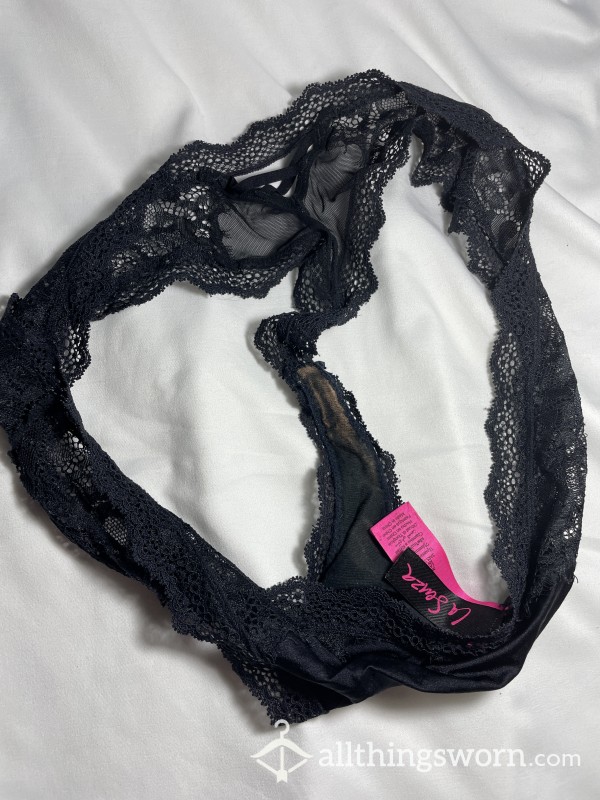 Black, Old, Bleached Out Thong