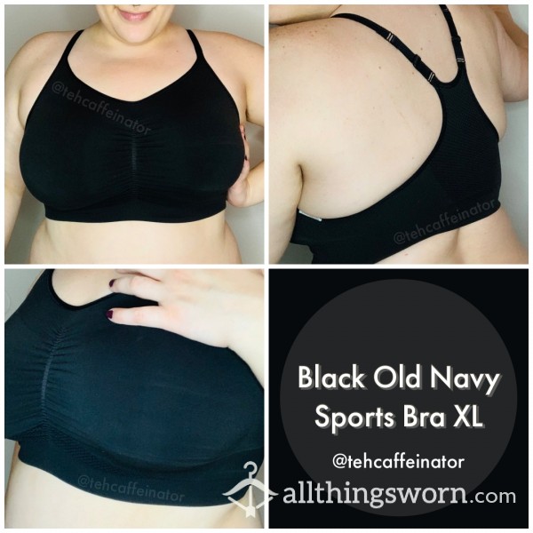 Black Old Navy Sports Bra XL