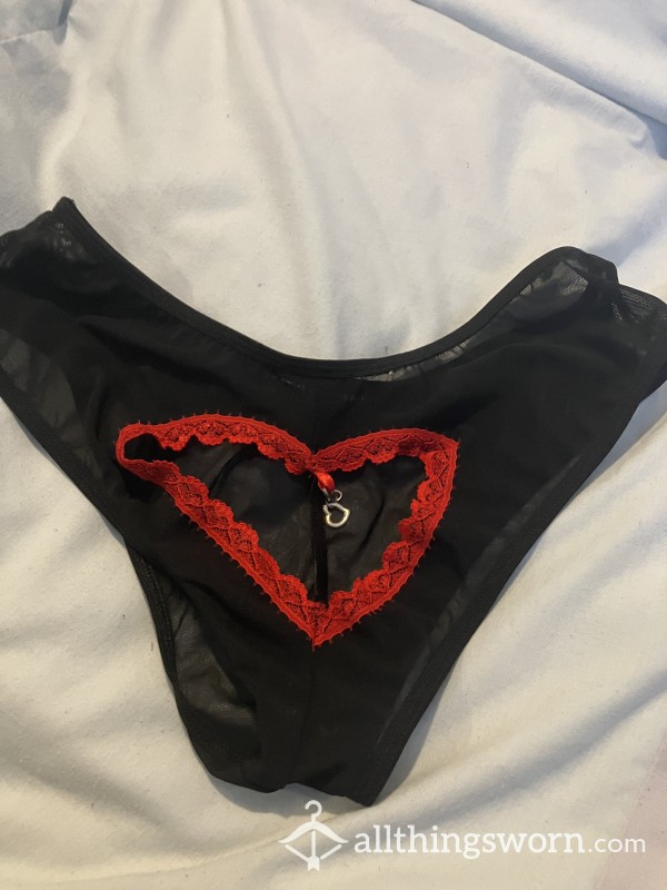 Black Open Bum Panties - REDUCED PRICE!