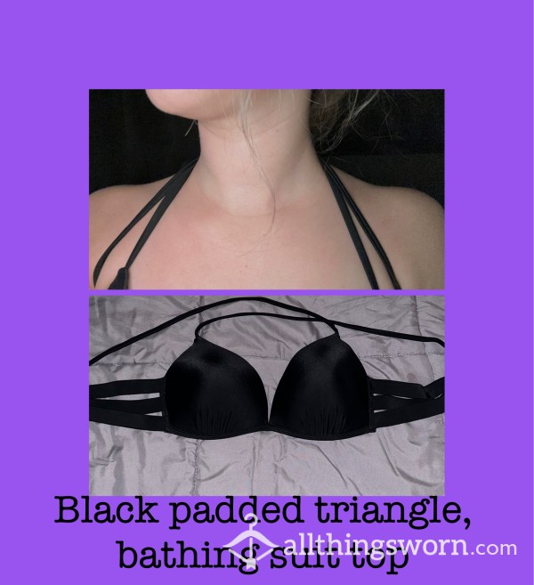 Black Padded Triangle, Bathing Suit Top
