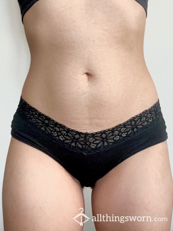 Black Panties With Lace Edge