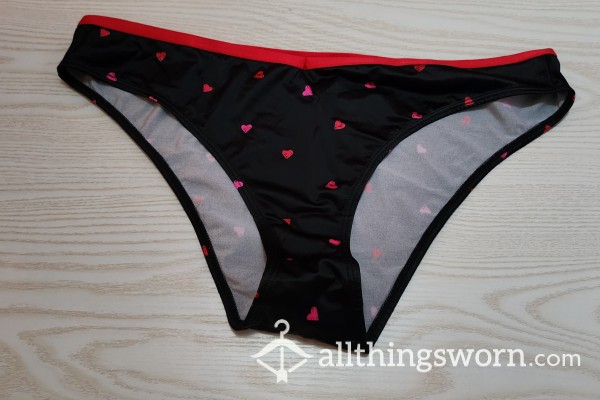 Black Panties With Red Hearts
