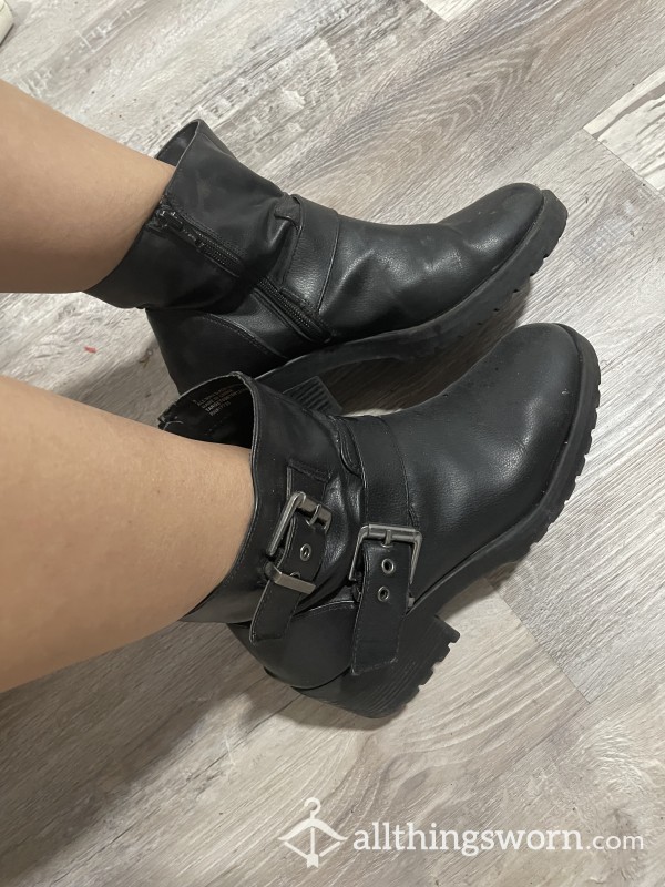 Black Party Boots Size 9