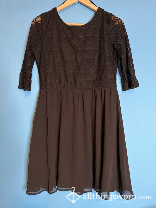 Black Patterned H&M Dress