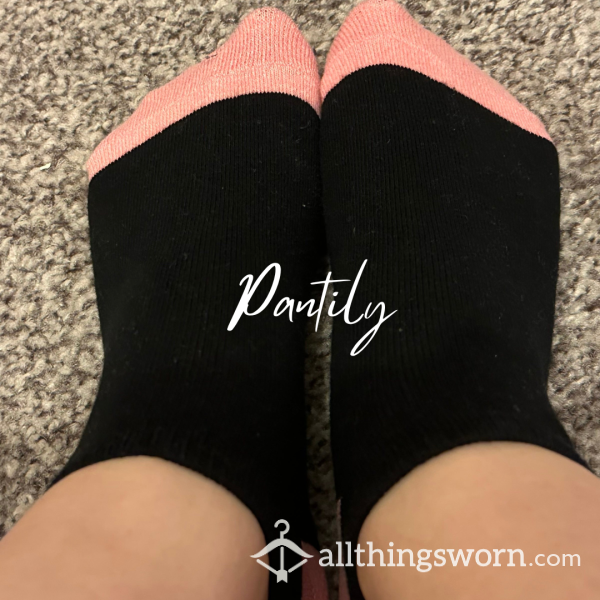 Black & Pink Ankle Socks