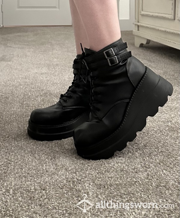Black Platform Ball-Busting Boots