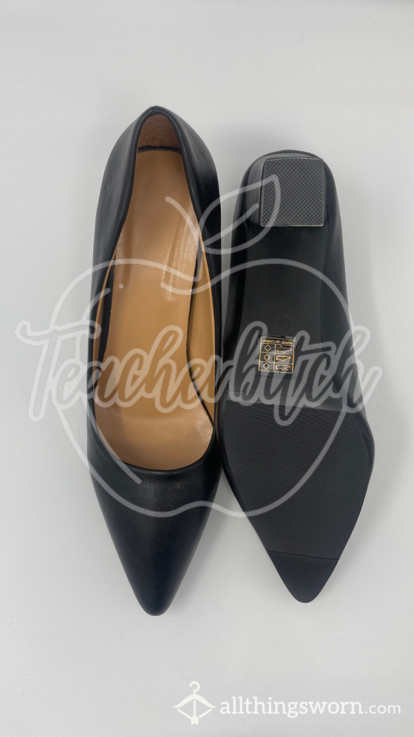 Black Pointed Toe Court Pumps | US Size 7.5