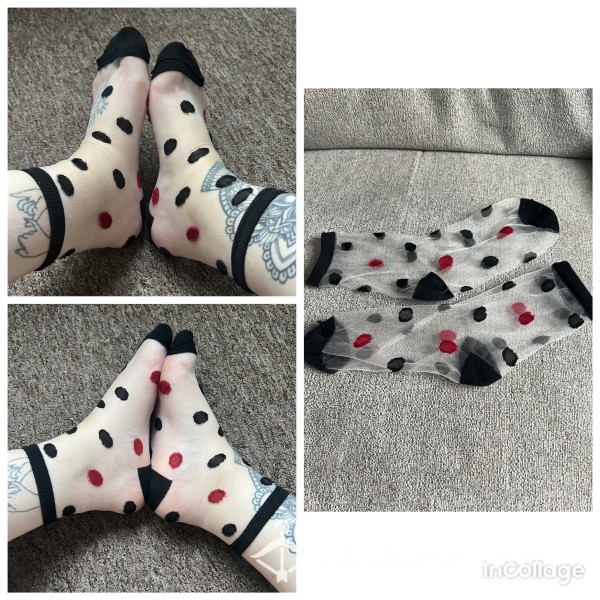 Black Poka Dots Socks