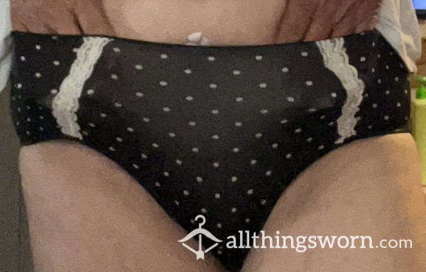 Black Polkadot Panties Comes With 7 Day Wear