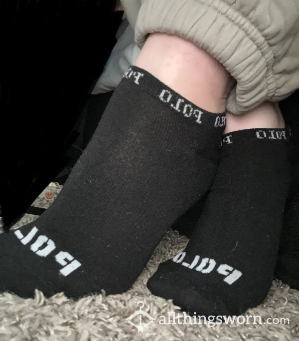 Black Polo Ankle Socks