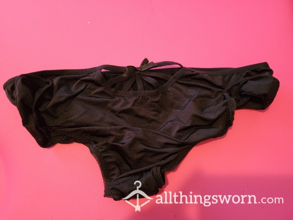 Black Ruffle Panty With Bow