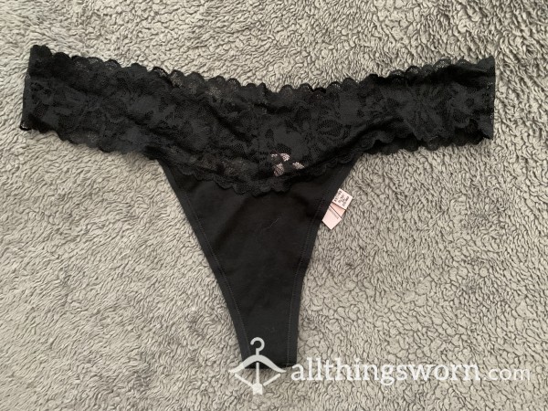 Black Sexy Lace Thong