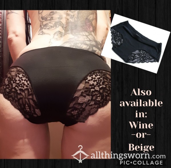Black Silky Cheeky Panty - Size Small