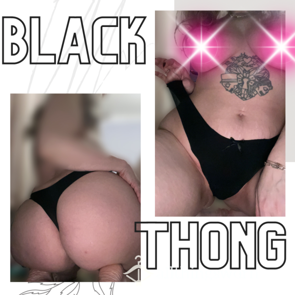 Black Silky Feel Seemless Thong 🖤 48hrs £20 Free Uk Tracked Postage 🖤