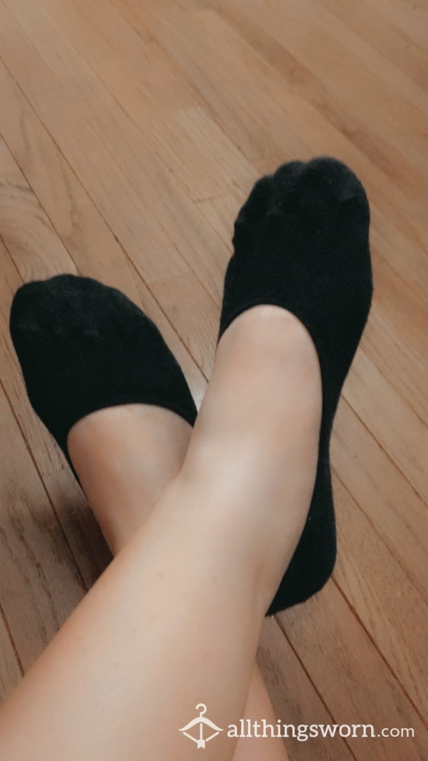 Black Size 8/9 No Show Socks