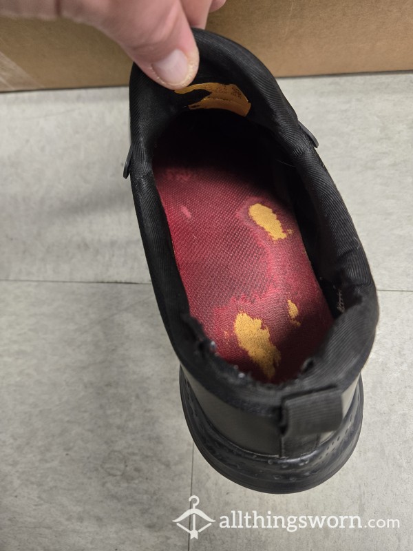 Black Sketchers Slip Resistant Work Shoes