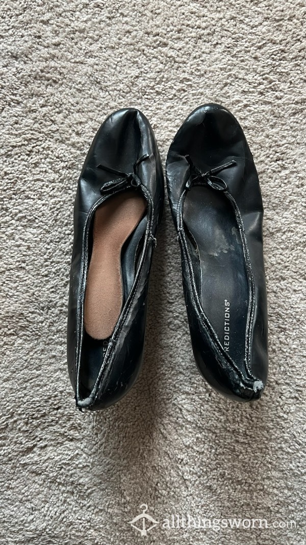 Black Smelly Work Heels Size 12