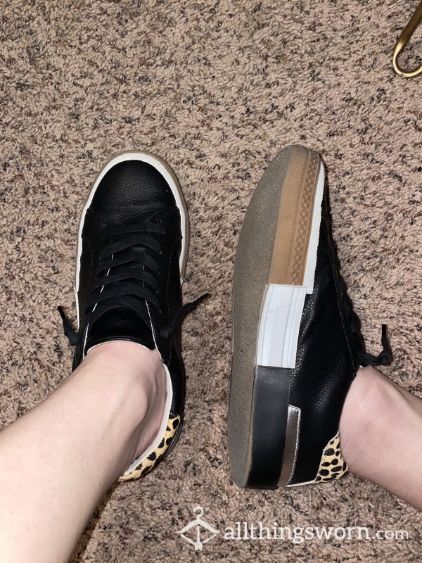 Black/Leopard Sneakers