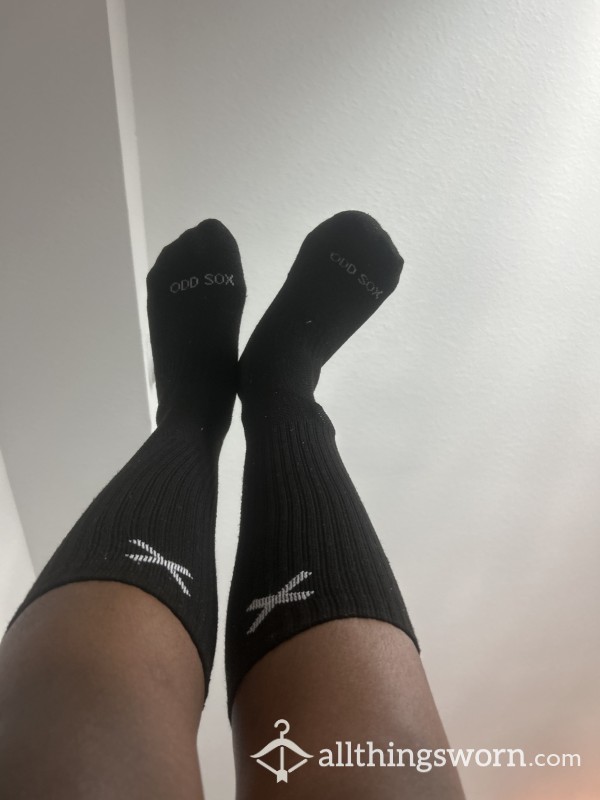 Black Soft Socks Custom Long Wear