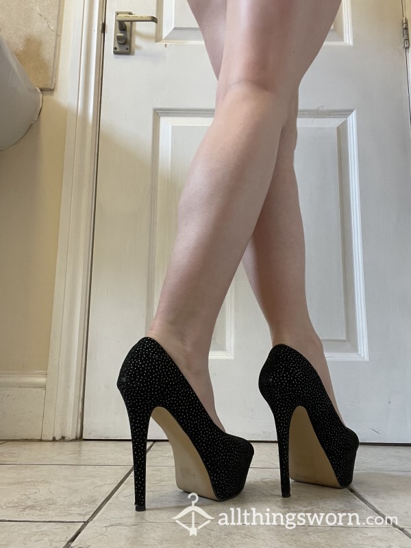 Black Sparkly Heels