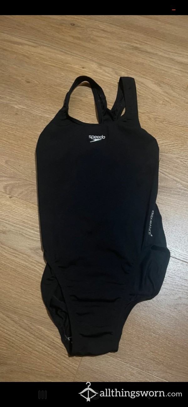 Black Speedo Swimming Custom Well Worn