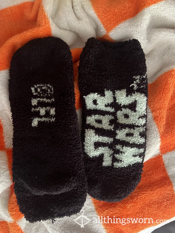 Black Star Wars Fuzzy Socks