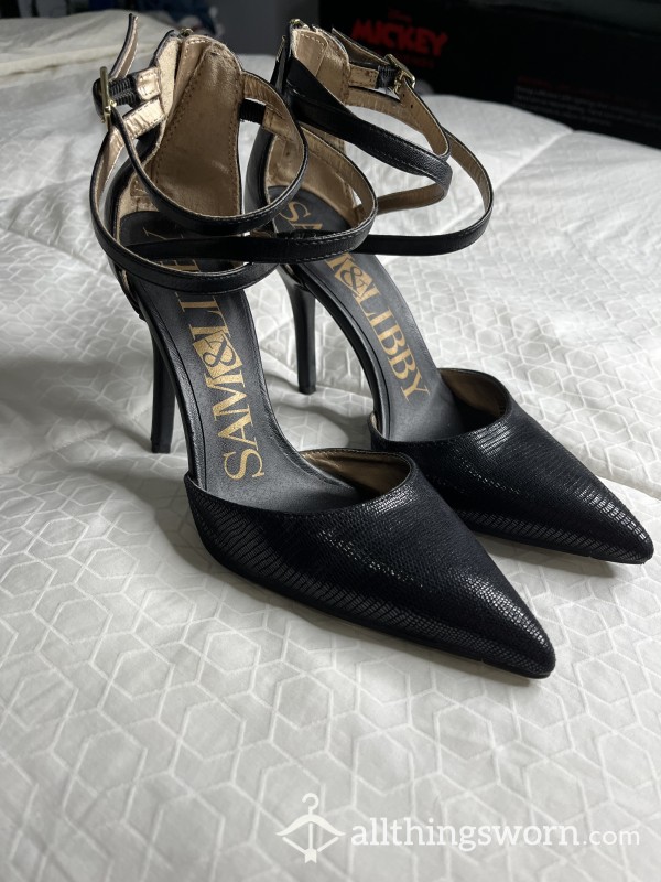 Black Strapped Heels From Sam & Libby