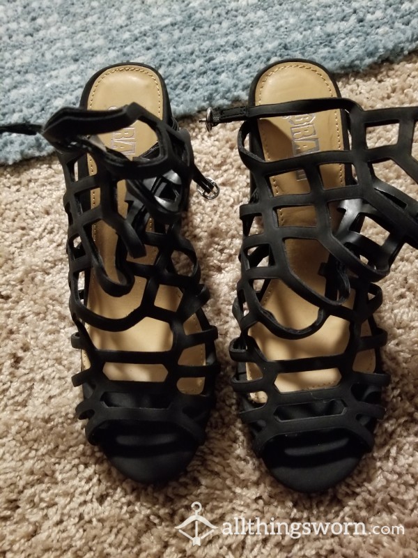 Black Strappy Heels
