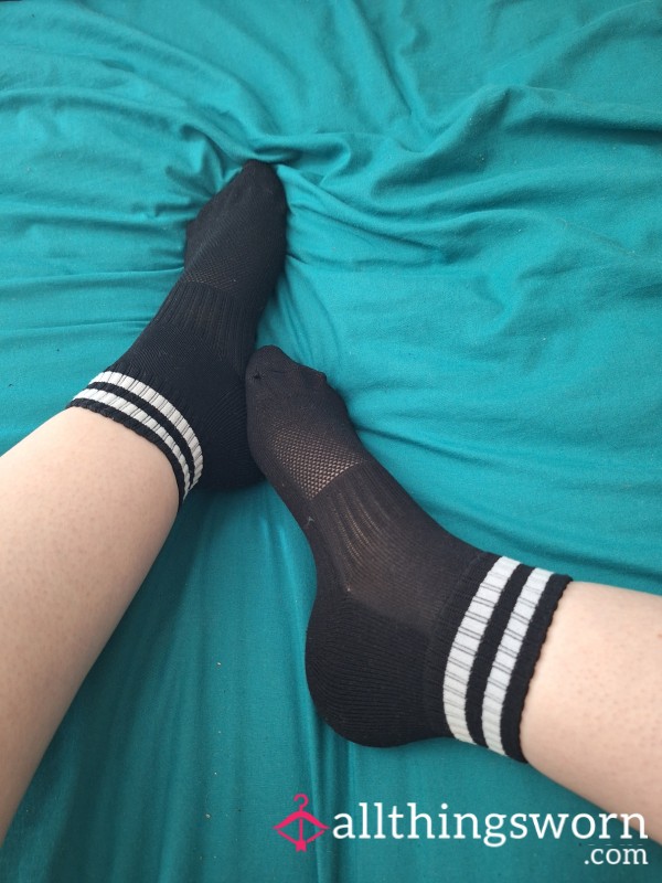 Black Striped Work Socks