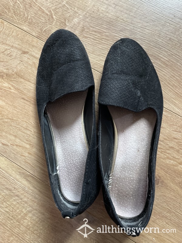 Black Suede Work Shoes - Well Worn
