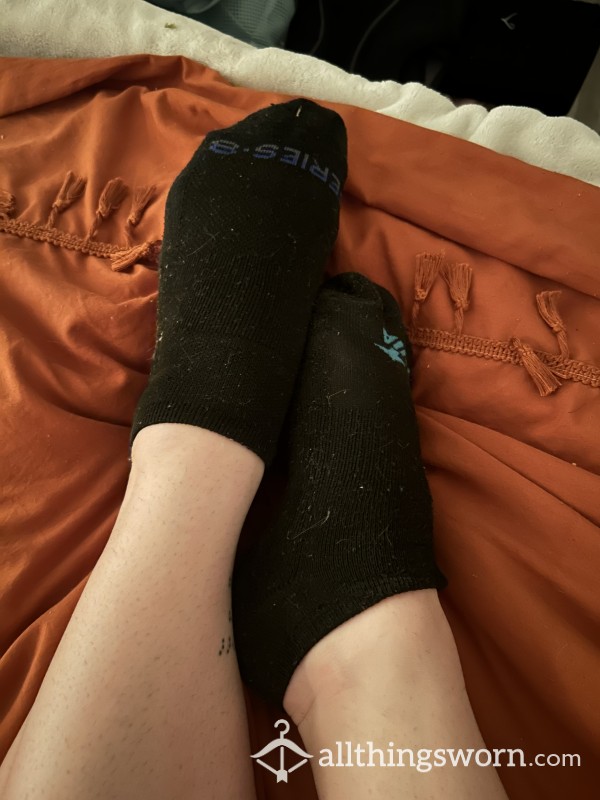 Black Sweaty Ankle Socks
