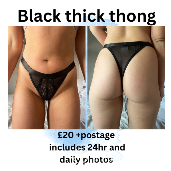 Black Thick Thong