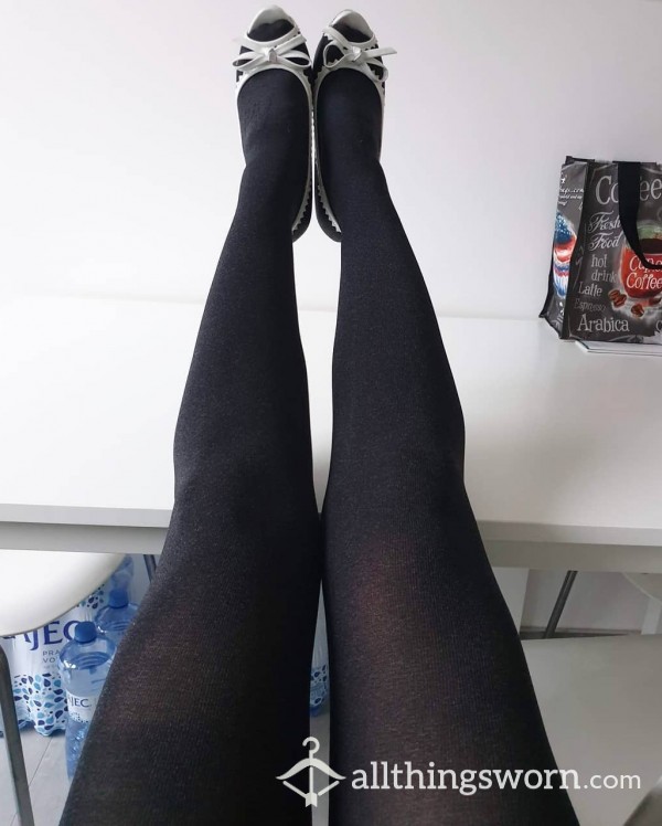 Black Tights Well Worn Against My Feet And Pussy 🥰💦😋