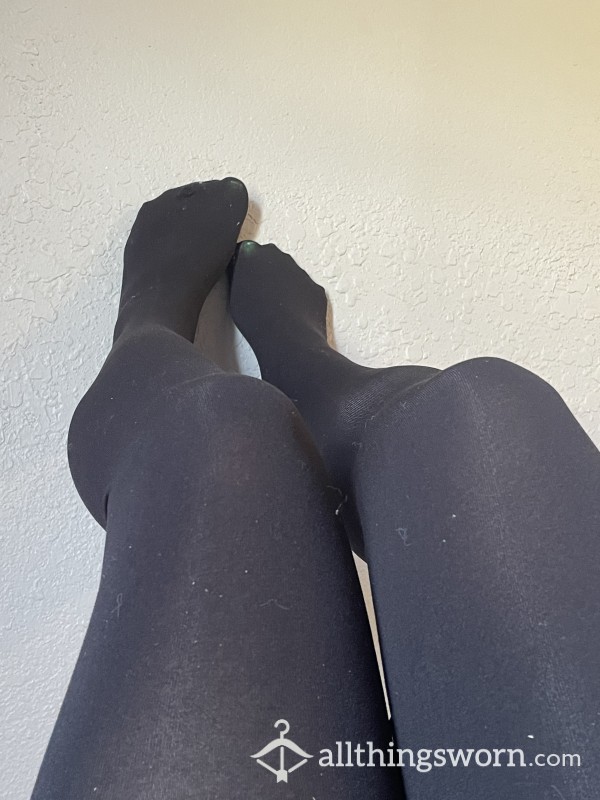 Black Tights.  Well, Worn In Stinky Feet 👣