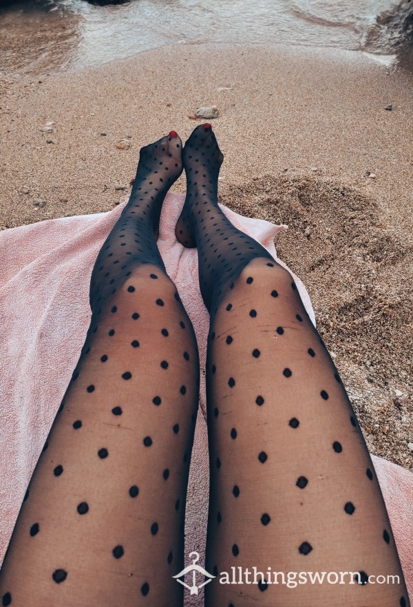 Black Tights With Dots 🥰