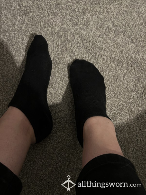 Black Trainer Socks 24hr Wear