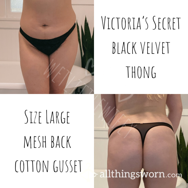 Black Velvet Victoria’s Secret Thong