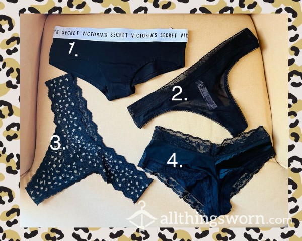 Black Victoria’s Secret Thongs & Panties 🖤 🖤