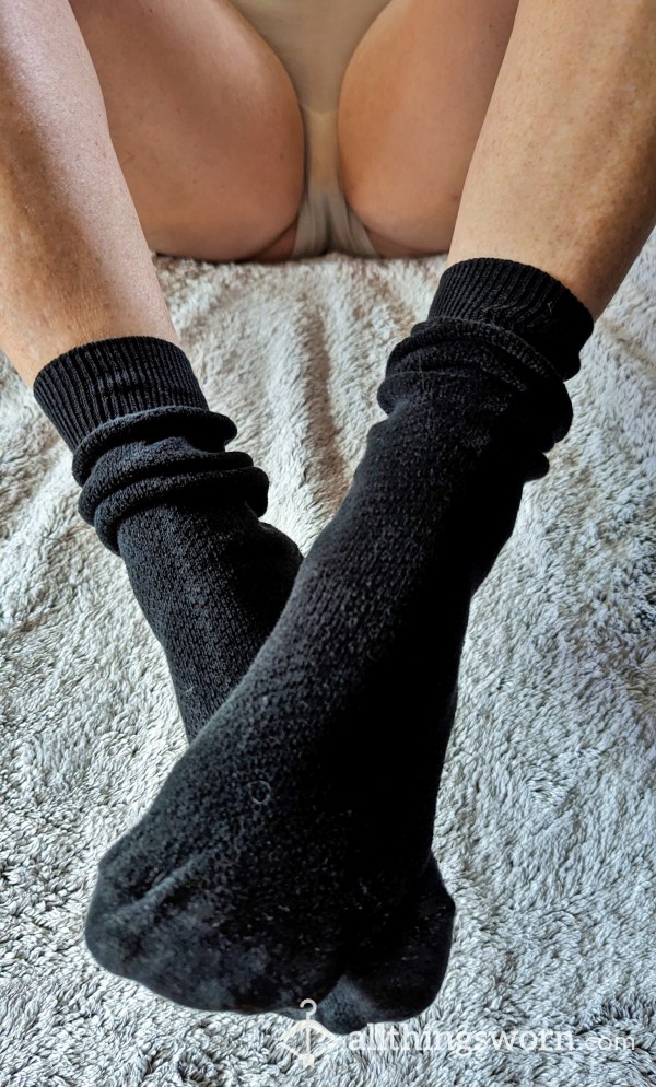 Black 'work' Calf Length Socks