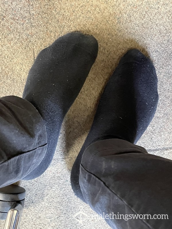 Black Work Socks. Worn One Day Already!