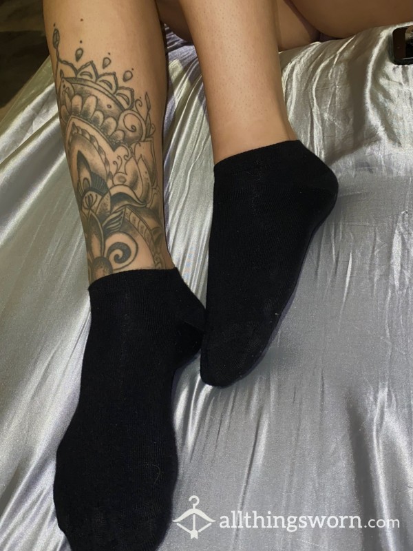 Black Worn Ankle Socks