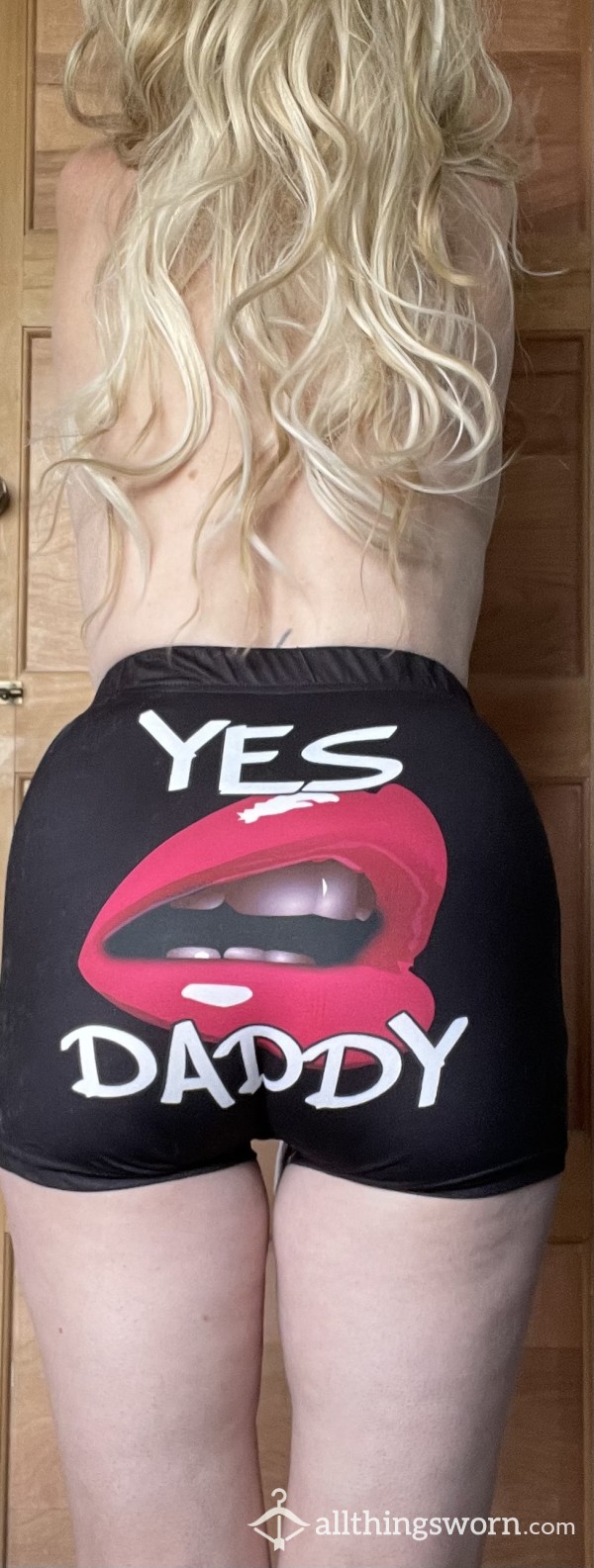 Black “yes Daddy” Shorts