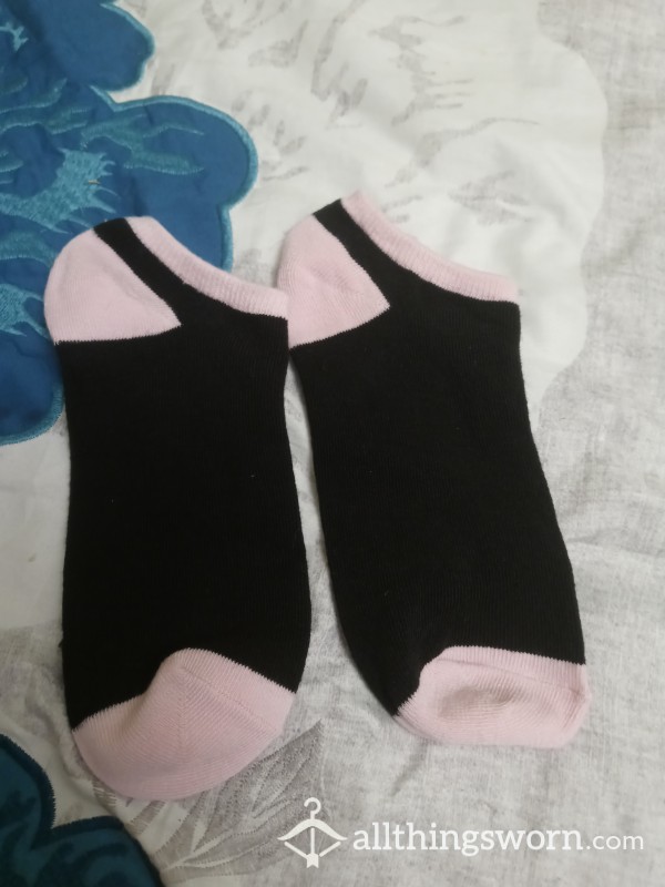Black/Pink Socks