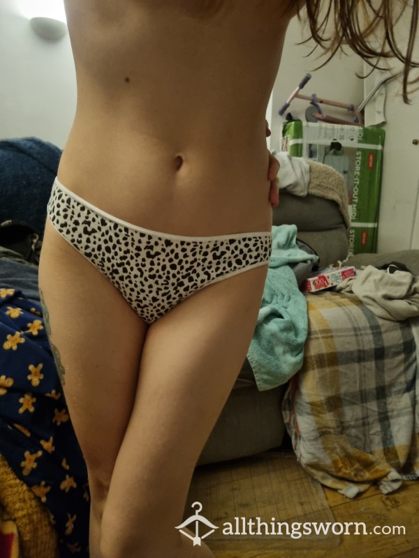 Black/white Spotted Cotton Panties