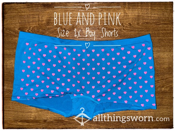 Blue And Pink Boy Shorts